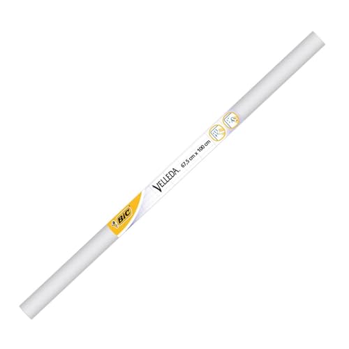 BIC Velleda Rollo Adhesivo para Pizarra Blanca, Fácil de Cortar y Adaptarse a...