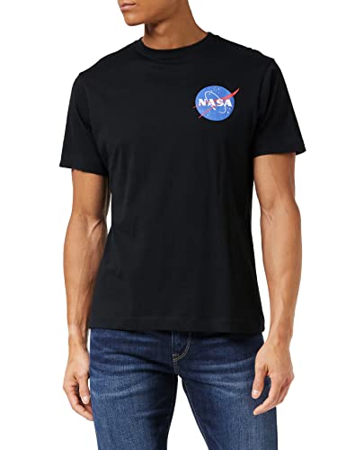 Nasa Core Logo Camiseta, Negro (Black Blk), Medium para Hombre