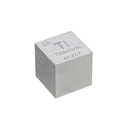 EsportsMJJ 99,5% Alta Pureza 10 mm Cubo Titanio Ti Metal Tallado Elemento...