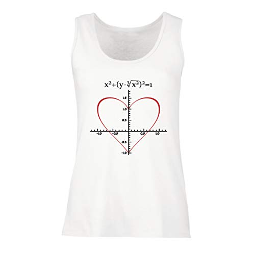 lepni.me Camisetas sin Mangas para Mujer Fórmula de Matemáticas del Amor...