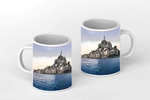 Costa de Mont St Michel Effekt: Sepia como taza con diseño de 300 ml, de...