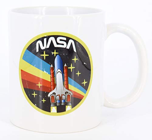 Taza de cerámica, diseño de astronauta de la NASA Shuttle Launch Into Rainbow