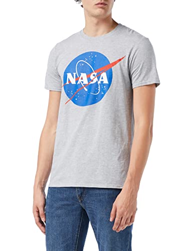 Nasa Circle Logo Camiseta, Gris (Sports Grey SPO), Large para Hombre