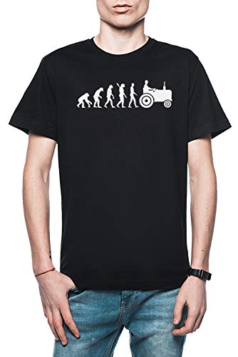 Rundi Evolución Tractor Hombre Camiseta Negro Tamaño M - Men's T-Shirt Black