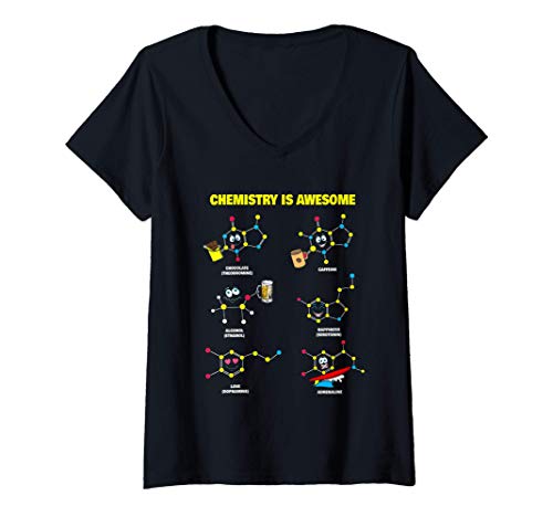 Mujer La química es Maravillosa. Moléculas químicas estilo Kawaii Camiseta...