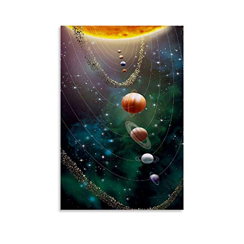 KEMS Póster de Planets in The Solar System Exploring The Universe Pintura...