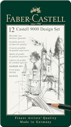 Faber-Castell 119064 - Set de 12 lápices Castell 9000 para dibujo técnico....