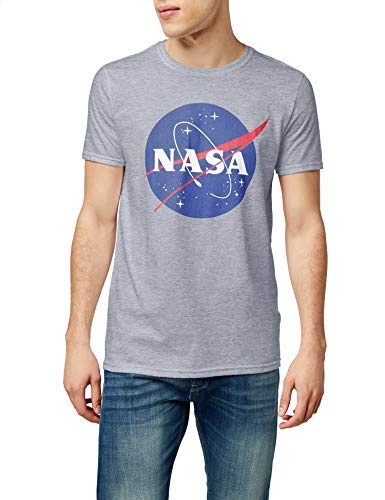 Brands In Limited NASA Insignia Logo Camiseta de Manga Corta con Cuello Redondo,...