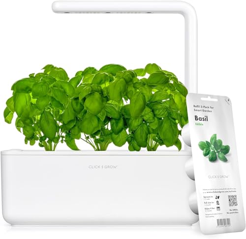 Click & Grow Smart Garden, Huerto Inteligente de Interior con 3 Cápsulas de...