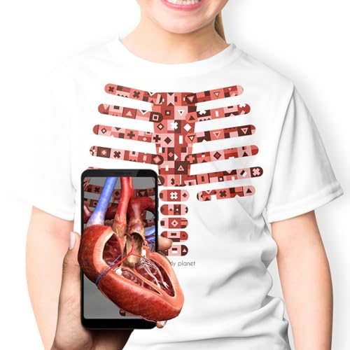 Camiseta realidad aumentada educativa (M) cuerpo humano