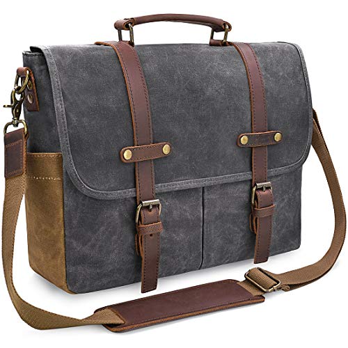 NEWHEY Bolso Bandolera Hombre Mensajero Bolsa Resistentes Maletin Portatil 15.6...