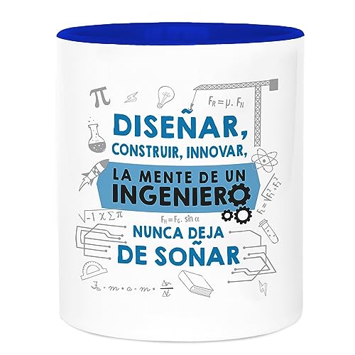 LA MENTE ES MARAVILLOSA - Taza de Cerámica con Frase |Diseñar, Construir,...