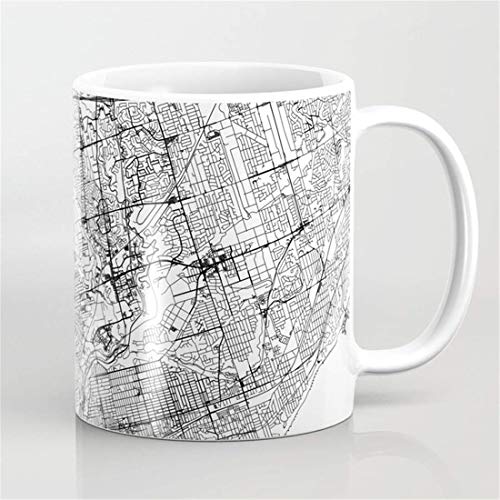 Taza de café con mapa blanco de Toronto,Taza de mapa de la ciudad de...