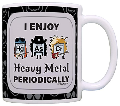 Regalos divertidos de ciencia Disfruto de Heavy Metal periódicamente Tabla...