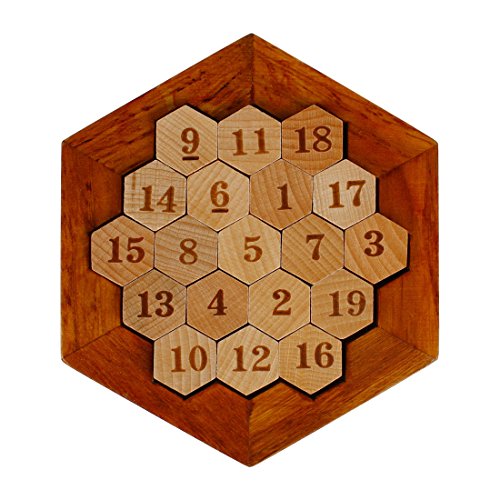 Larcele Hexágono Matemático de Madera Puzzle numérico Sudoku Juego de Mesa...