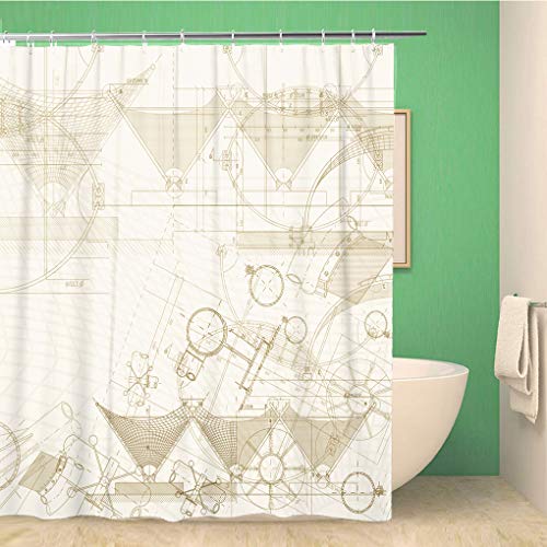 Awowee Decor - Cortina de Ducha (180 x 180 cm, poliéster, Impermeable, con...